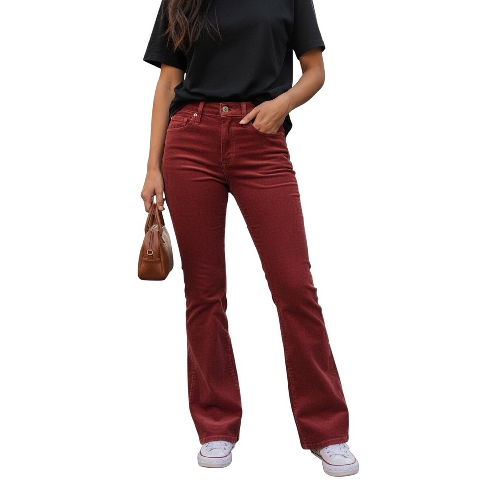 Levi's 725 High Rise Bootcut Corduroy Jeans Women's 27 Red  Waterless‎